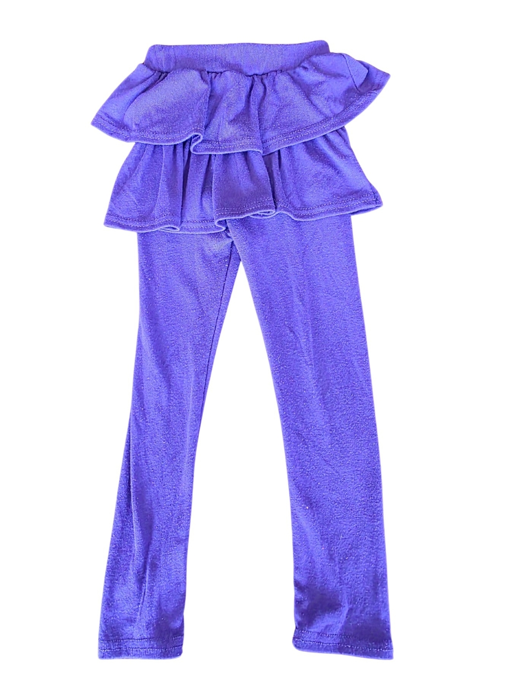Girls Purple Ruffle Skirt Leggings